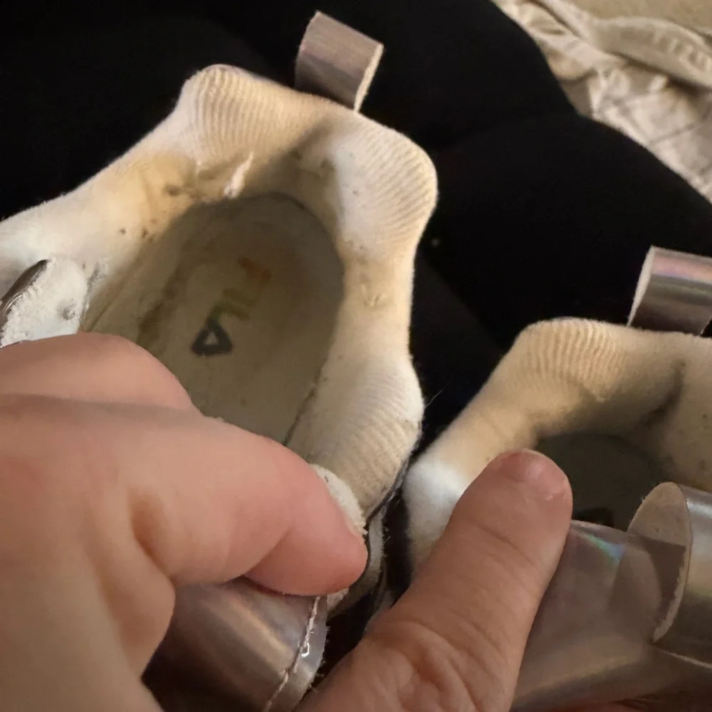 Fila Women's Holographic Sneakers - Silver and White - Picture 9 of 10